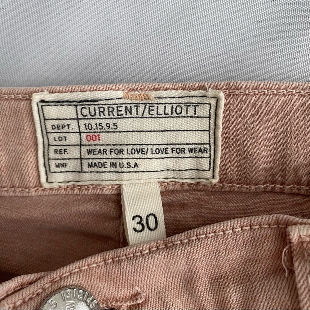 Current/Elliott Women’s Jeans Size 30 Skinny Light Wash Premium Denim Beige Pink - Picture 4 of 9